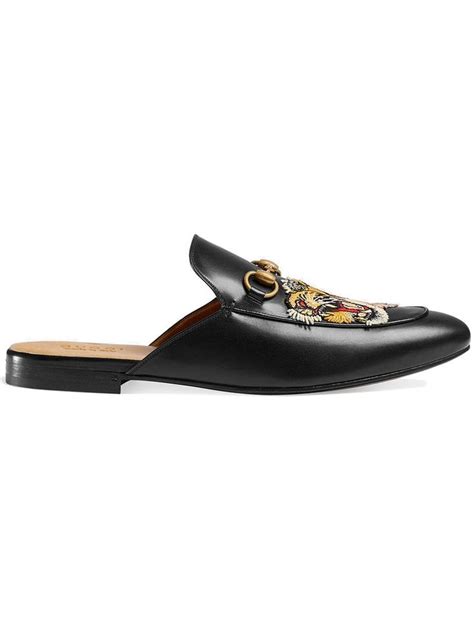 gucci ghost leather slippers|Gucci princetown leather slippers.